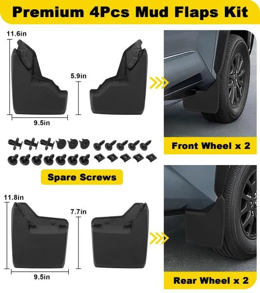 OEM-Style Mud Flaps for 2025-2026 Toyota 4Runner Splash Guards - Image 8