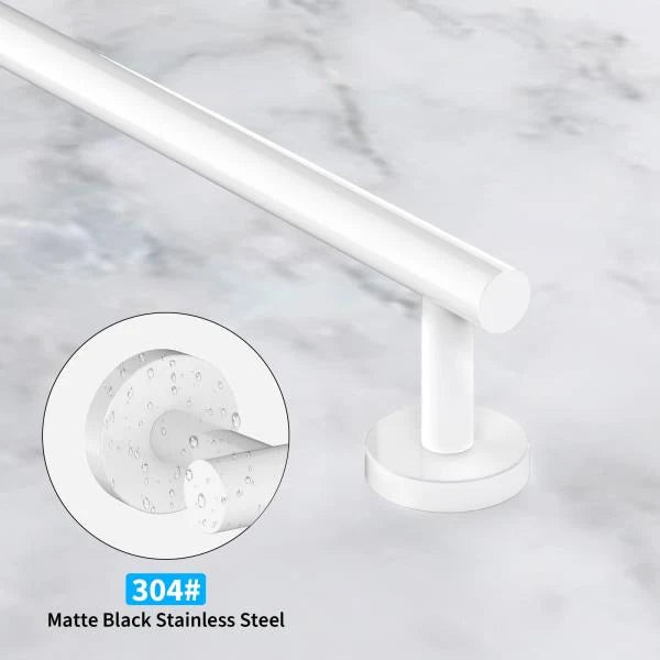 Pieces White Bathroom Towel Bar 24 Inch Towel Holder - Image 2