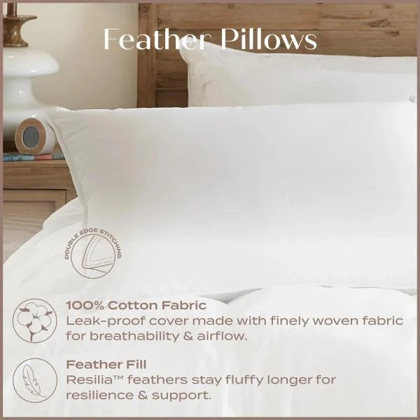 Touch of Down Pillow Queen Set of 2 White - Image 5