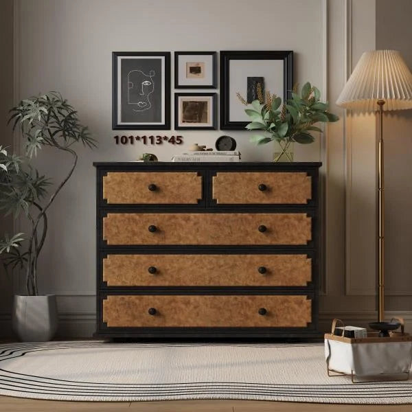 Burnt Orange Copper Peel and Stick Modern Mid Century Wallpaper - Image 6