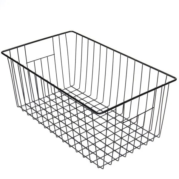 16in L x 12in W x 6in H Deep Metal Wire Freezer Storage Organizer Baskets 2-Pack - Image 5