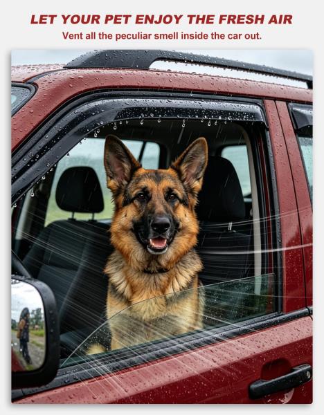 Saleago Window Rain Guards for Jeep Wrangler JLGladiator Black $52.00 - Image 3