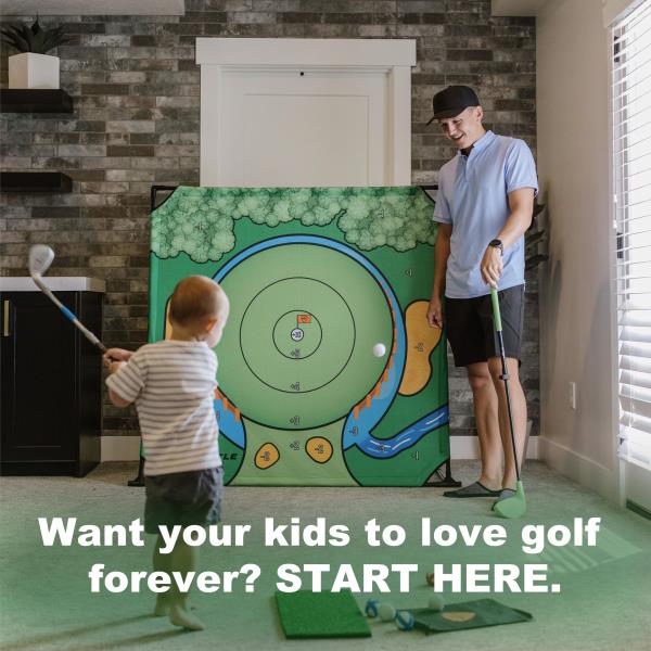 Indoor Chipping Game Battle Golf Portable Set with Club - Image 4