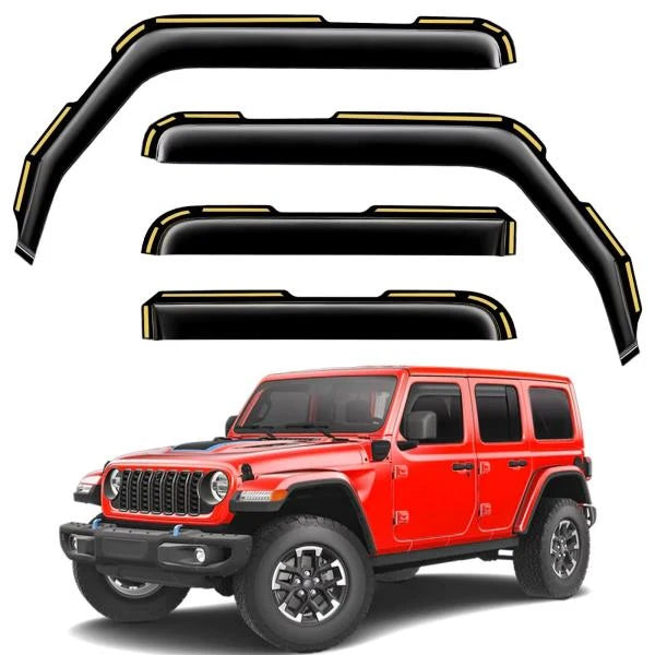 Saleago Window Rain Guards for Jeep Wrangler JLGladiator Black $52.00 - Image 1