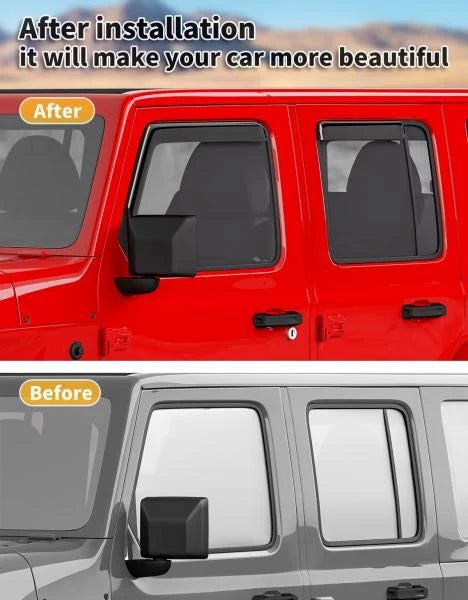 Saleago Window Rain Guards for Jeep Wrangler JLGladiator Black $52.00 - Image 5