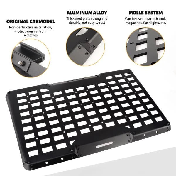 Rear Window Molle Panel Modular Storage System for 2018-2025 Jeep Wrangler JL 4 Doors Driver Side