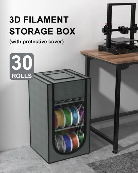 D Printer Filament Storage Box 30-Roll Capacity Waterproof Dust-Proof Oxford Cloth Organizer