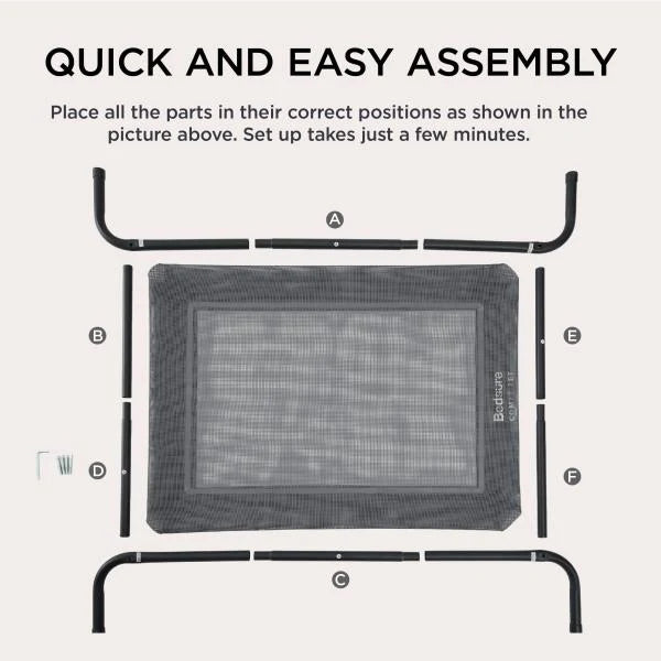 Elevated Cooling Dog Bed Large 49in Grey - Image 6