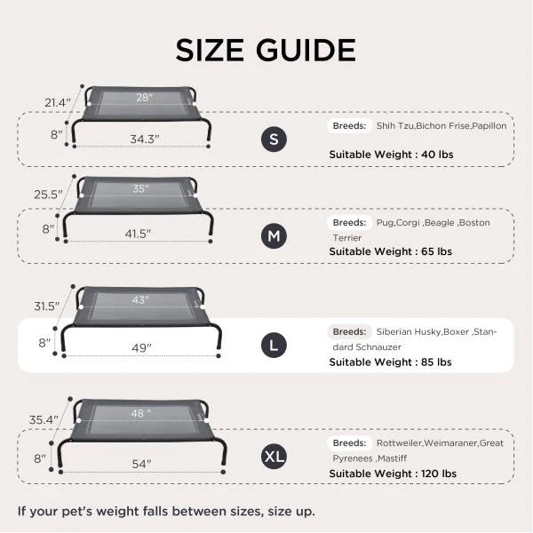 Elevated Cooling Dog Bed Large 49in Grey - Image 5