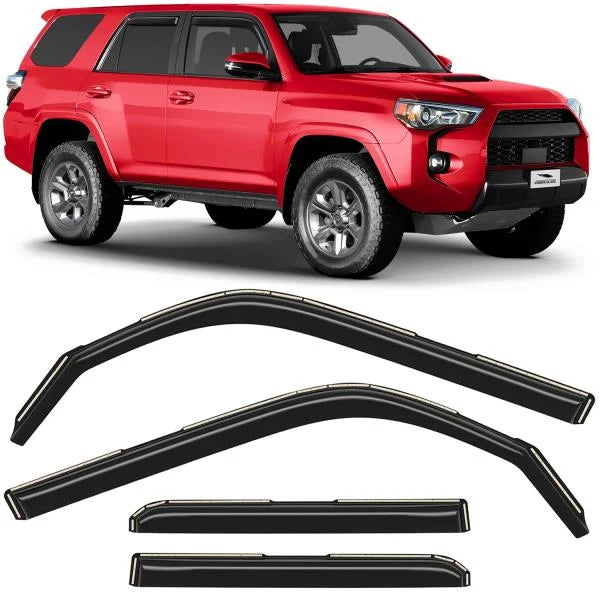 In-Channel Rain Guards for Toyota 4Runner 2010-2024 Window Deflectors 4 Pieces