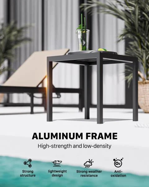 WOAJNQO Outdoor Side Table Retail $69.00 - Image 3