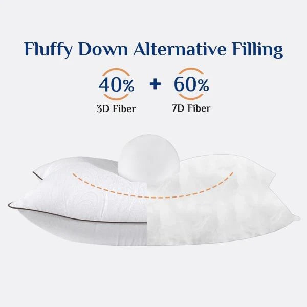 JOLLYVOGUE King Size Pillows Set of 4, Cooling and Firm King Pillows with Oeko-Tex Certified Down Alternative Filling for Side, Back, and Stomach Sleepers, Hotel Collection Retail $39.00 - Image 3