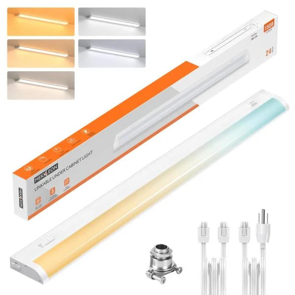 24inch Linkable Under Cabinet Lighting Hardwired Plug-in,Wired LED,1pack Retail $29.00 - Image 1