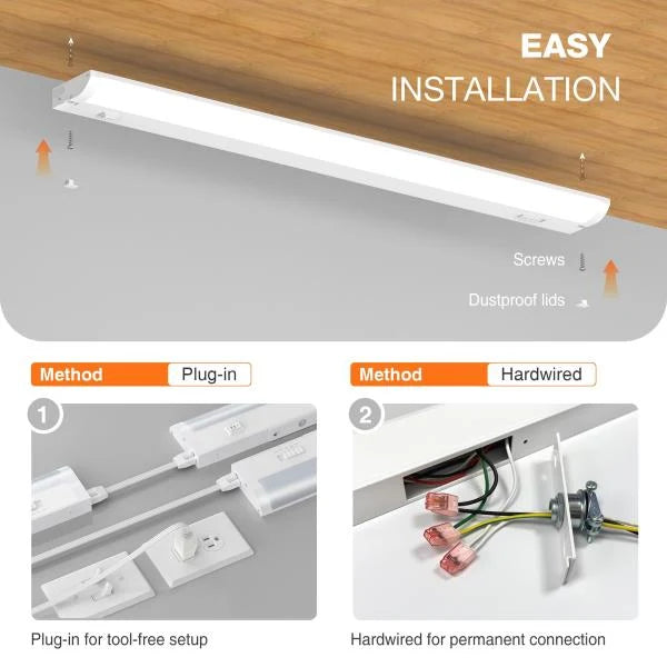 24inch Linkable Under Cabinet Lighting Hardwired Plug-in,Wired LED,1pack Retail $29.00 - Image 4
