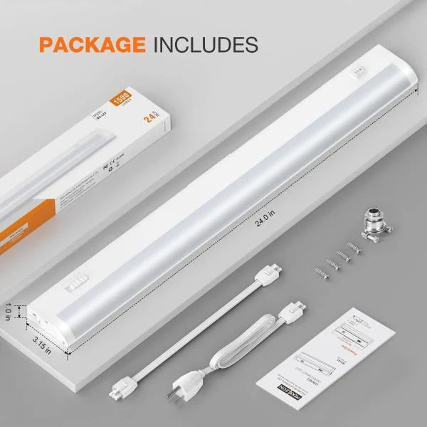 24inch Linkable Under Cabinet Lighting Hardwired Plug-in,Wired LED,1pack Retail $29.00 - Image 7