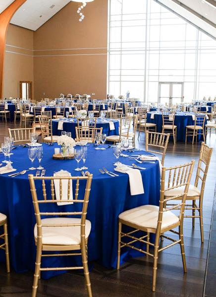 Pack Royal Blue Round Tablecloths - 120 Inch Polyester - Image 4