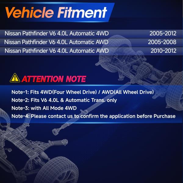 Rear Drive Shaft Assembly for Nissan Pathfinder 2005-2012 4.0L 4WD AWD 46.18in - Image 3