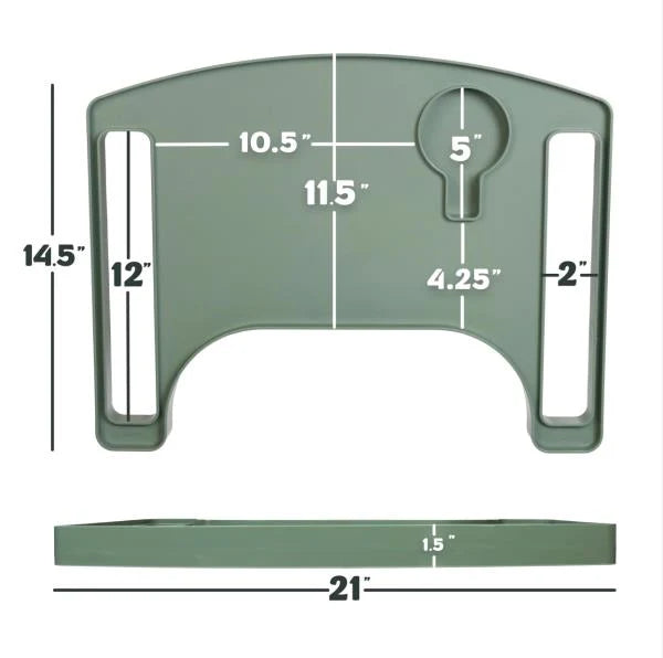 Green Walker Tray for Rolling Folding Walker with Cup Holder - Image 7