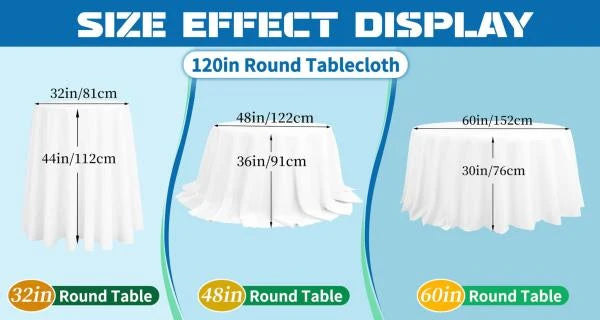 Pack Royal Blue Round Tablecloths - 120 Inch Polyester - Image 8