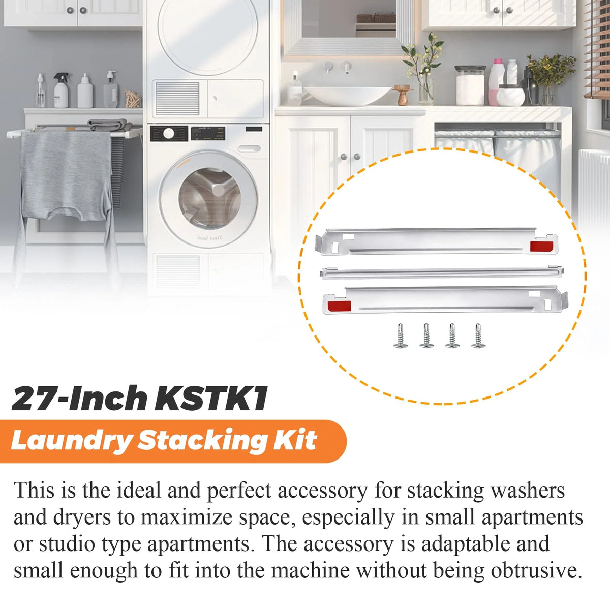 Beaquicy KSTK1 27-inch Washer Dryer Stacking Kit - Image 7