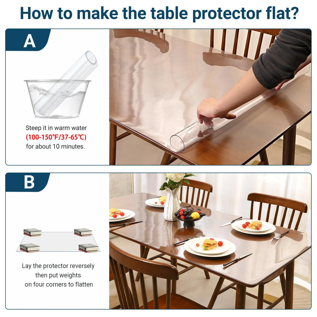 NAP2WELL Clear Table Cover 36x60 Inch 1.5mm Retail $36