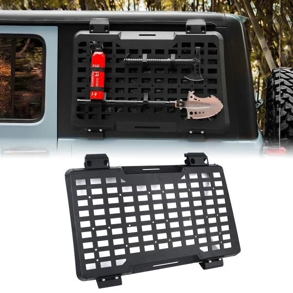 Rear Window Molle Panel Modular Storage System for 2018-2025 Jeep Wrangler JL 4 Doors Driver Side