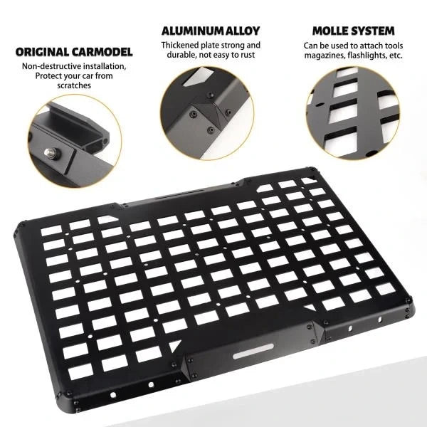 Rear Window Molle Panel Modular Storage System for 2018-2025 Jeep Wrangler JL 4 Doors Driver Side