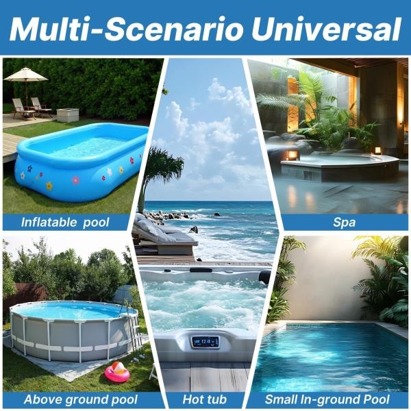 in 1 Cordless Rechargeable Small Pool Vacuum for Spa and Hot Tub Gray Retail $64.00