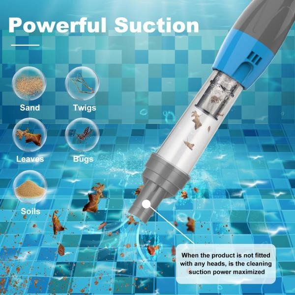 in 1 Cordless Rechargeable Small Pool Vacuum for Spa and Hot Tub Gray Retail $64.00