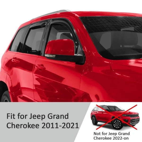 In-Channel Rain Guards for Jeep Grand Cherokee 2011-2021 Window Deflectors 4 Pieces Retail $59.00