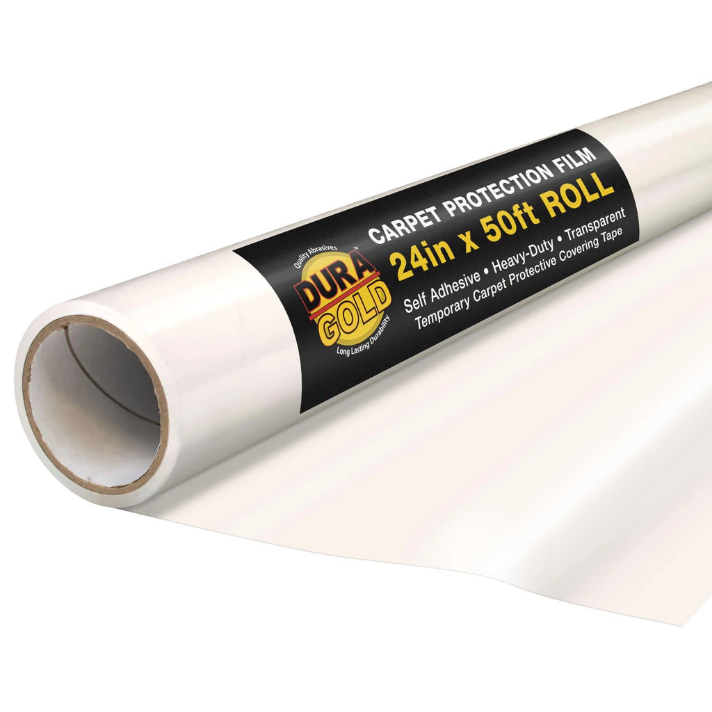 Carpet Protection Film 24-inch x 50-Foot Roll Clear Plastic Temporary Floor Protector Retail $25.00