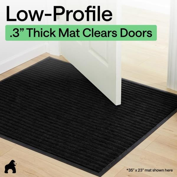 Traffic Guard Heavy Duty Indoor Outdoor Door Mat 72x48 Black Retail $55.00