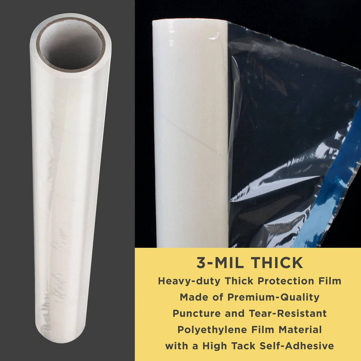 Carpet Protection Film 24-inch x 50-Foot Roll Clear Plastic Temporary Floor Protector Retail $25.00