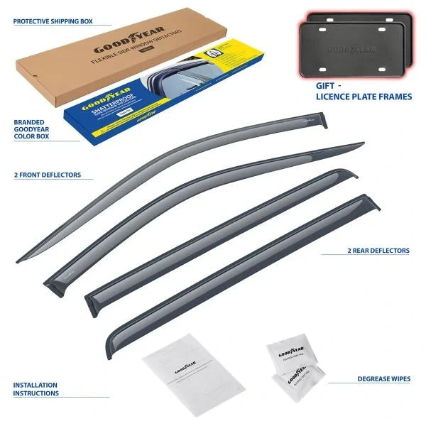 Goodyear Window Deflectors for Chevy SilveradoGMC Sierra 2500HD 3500HD 2020-2026 Crew Cab 4 pcs. Retail $99.00