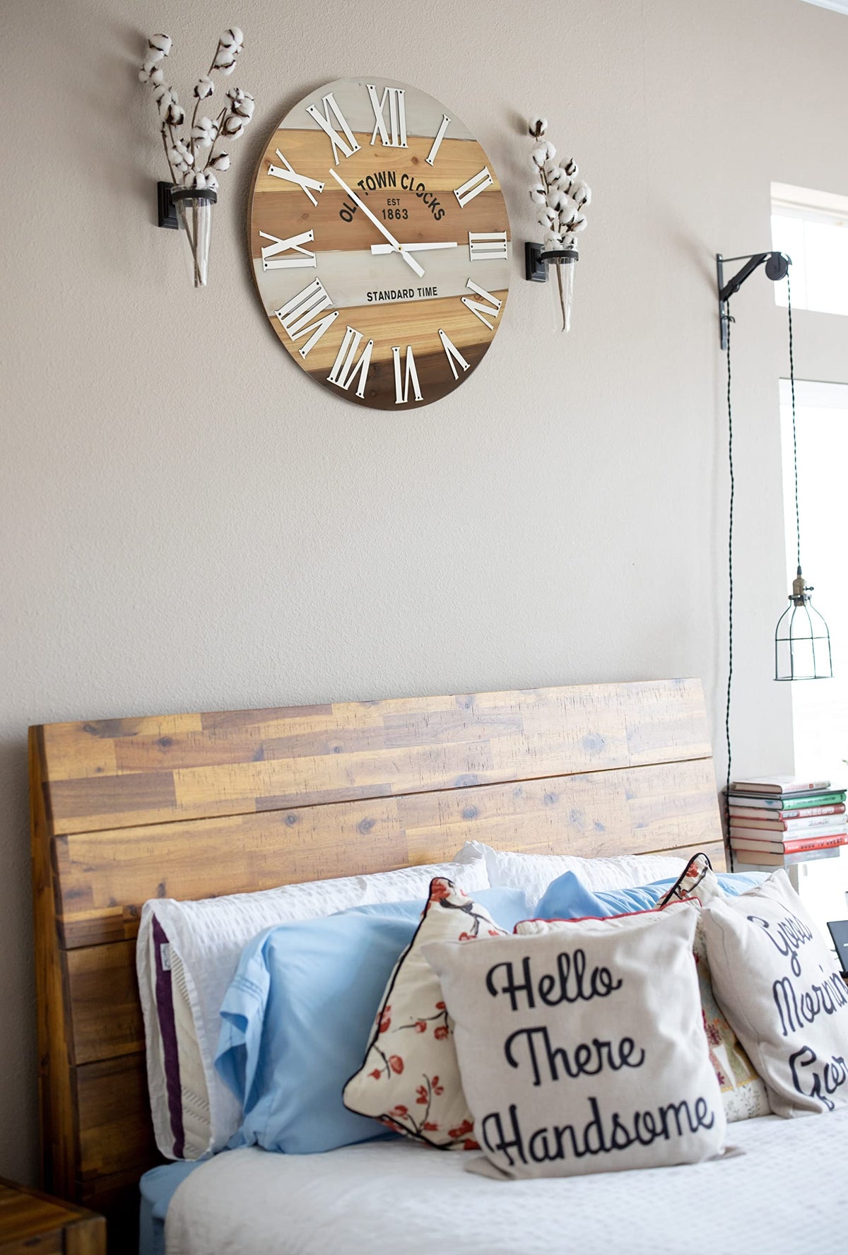 -Inch Rustic Roman Wood Wall Clock Retail $69.00