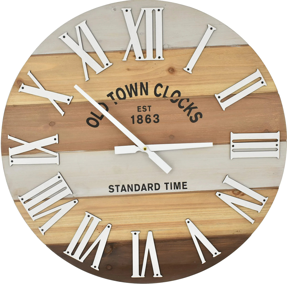 -Inch Rustic Roman Wood Wall Clock Retail $69.00