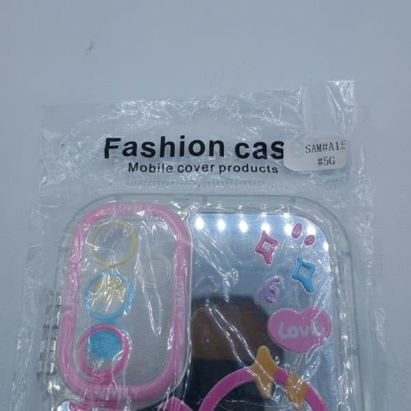 Samsung Galaxy A15 Fashion Case - Pink Heart  Smiley Design