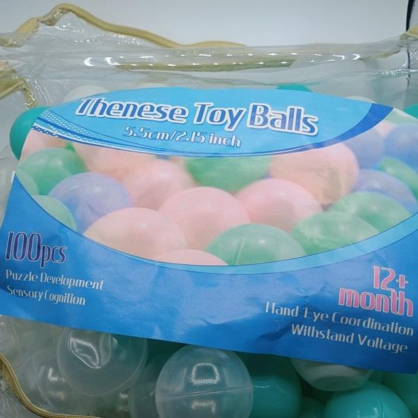 Toy Balls 100pcs 5.5cm2.15 inch for Kids 12 Month Multicolor
