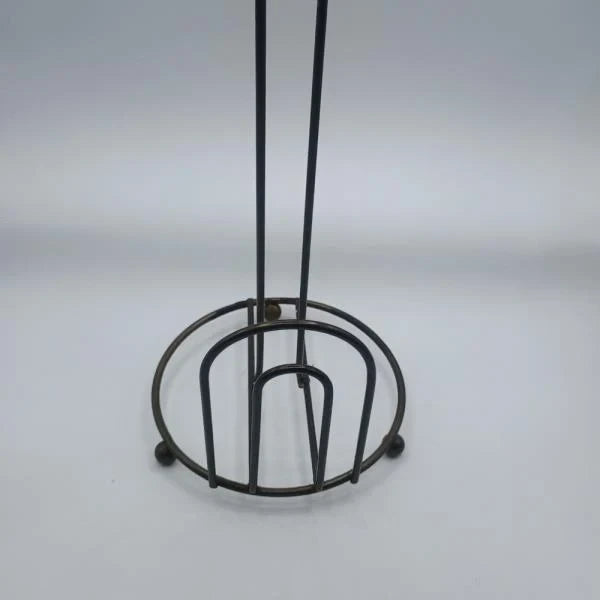 Vintage Metal Paper Towel Holder Stand BlackBronze