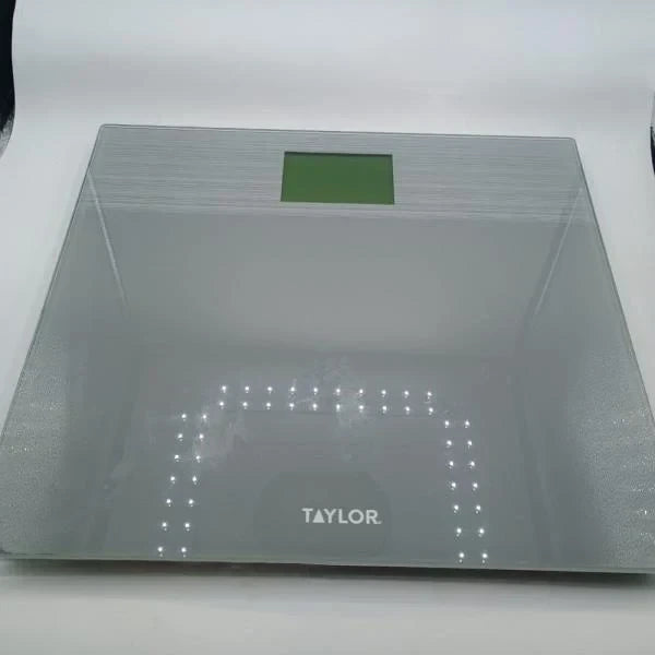 Digital Glass Body Weight Scale GrayClear