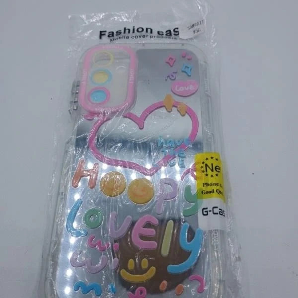 Samsung Galaxy A15 Fashion Case - Pink Heart  Smiley Design