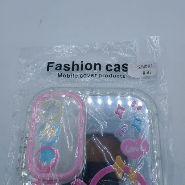 Samsung Galaxy A15 Fashion Case - Pink Heart  Smiley Design