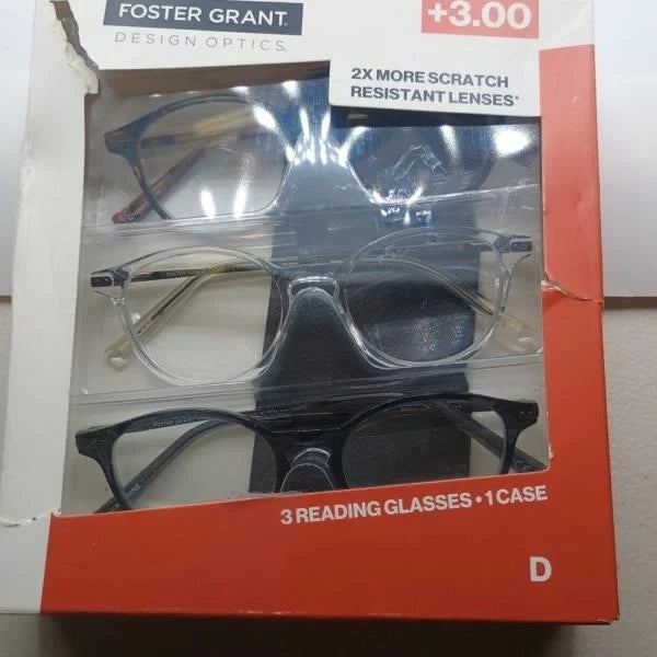 Foster Grant Design Optics 3-Pack Reading Glasses 3.00