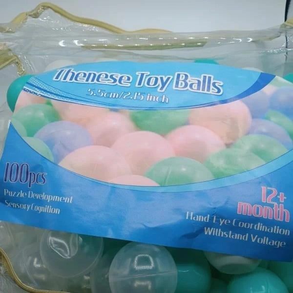 Toy Balls 100pcs 5.5cm2.15 inch for Kids 12 Month Multicolor