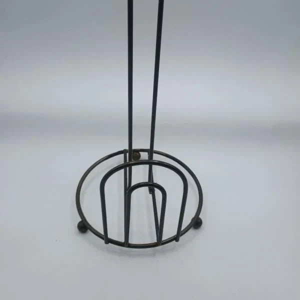 Vintage Metal Paper Towel Holder Stand BlackBronze