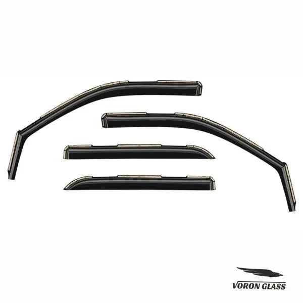 In-Channel Rain Guards for Dodge Ram 2009-2026 Crew and Mega Cab 4-Piece Set