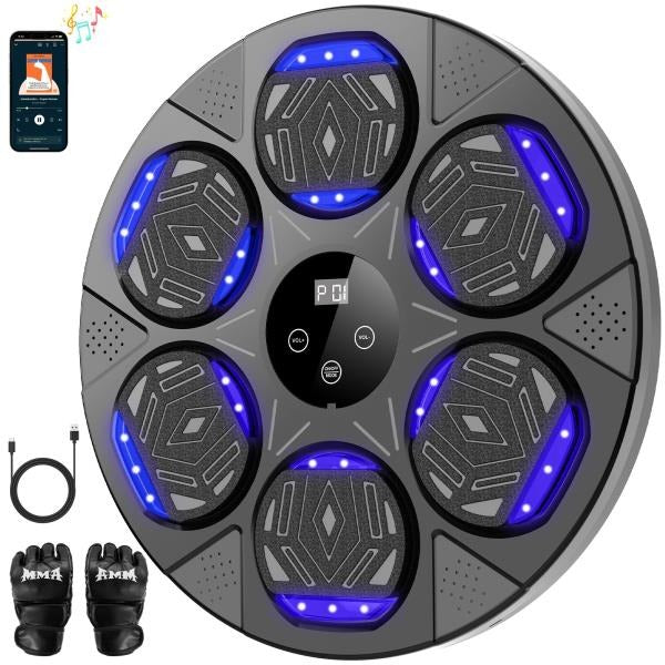 Music Boxing Machine Wall Mount Bluetooth Smart Boxing Training Equipment with Gloves