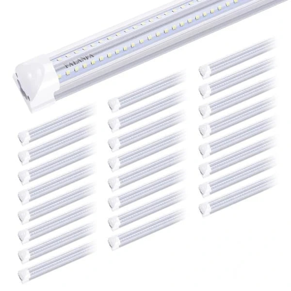 T8 Integrated LED Tube Lights 4ft V-Shape 36W 3600LM 6000K 6 Pack