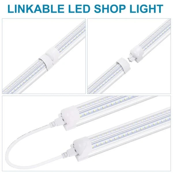 T8 Integrated LED Tube Lights 4ft V-Shape 36W 3600LM 6000K 6 Pack
