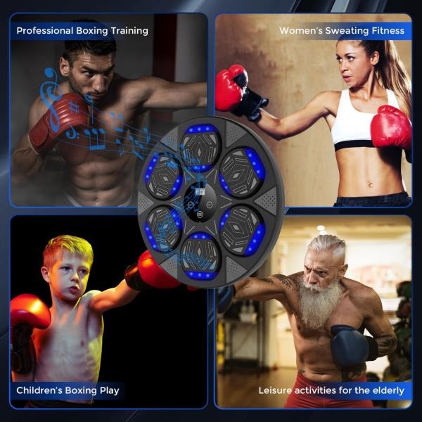 Music Boxing Machine Wall Mount Bluetooth Smart Boxing Training Equipment with Gloves